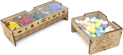 Vista 5 de Organizador TowerRex para Juego de Mesa Wingspan y Expansión Europea, Expansión Oceanía, Inserción de Almacenamiento, No para Asia