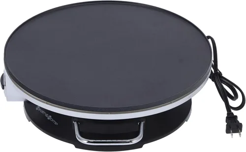 Vista 9 de Máquina de crepes eléctrica de 13 pulgadas para crepes de 1000 W, máquina de crepas redonda de acero inoxidable con 3 botones de control