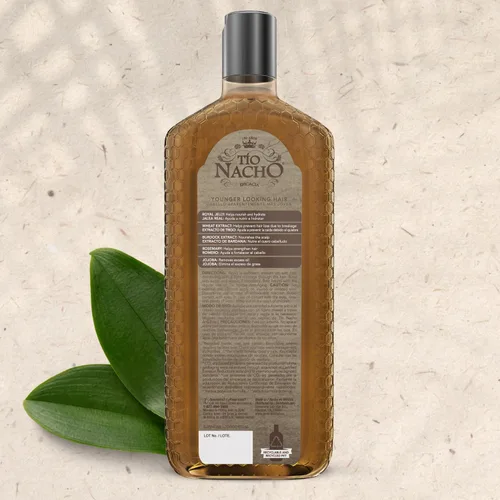 Vista 8 de TIO NACHO Shampoo Apariencia más joven revitaliza el cabello, con jalea real 14 onzas líquidas Shampoo for Aging Hair for Women and Men