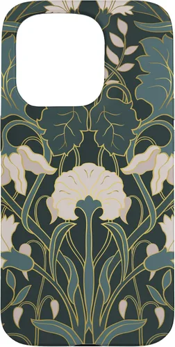 Vista 14 de iPhone 16 Art Nouveau Floral Pattern Case