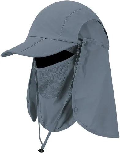Vista 10 de Gorra plegable para el sol, sombreros de pesca, protección UPF 50+ con solapa para el cuello