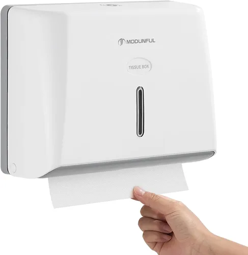 Vista 9 de Dispensador de toallas de papel para montaje en pared, dispensador de toallas de papel multipliegue adhesivo sin taladrar para baños de caravanas