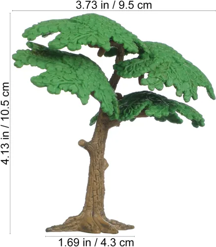 Vista 4 de Toddmomy Modelo de árbol paisajístico, mini ciprés de pino, paquete de 3 para bricolaje, diseño de tren, decoración de mesa de arena y decoración