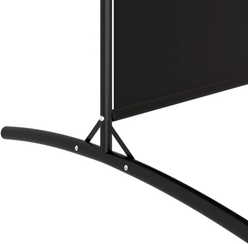 Vista 7 de vidaXL Divisor de habitación de 5 paneles de tela negra, versátil, duradero, plegable, de gran tamaño para uso doméstico u oficina