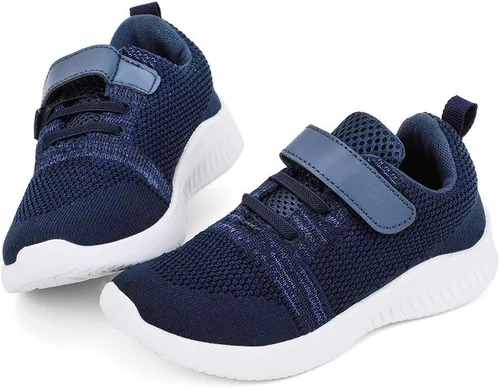 Vista 20 de nerteo Zapatos para Niños Pequeños/Niños Chicos y Niñas Zapatillas Deportivas para Correr/Caminar Todo negro