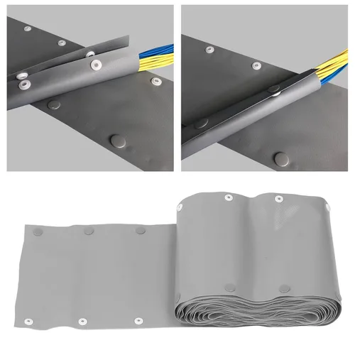 Vista 6 de Protector de cable, resistente al fuego PVC y POM Protector de cable reutilizable ignífugo para robots industriales (5M)