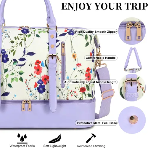 Vista 5 de Weekender Overnight - Bolsa de viaje de gran tamaño para hombres y mujeres