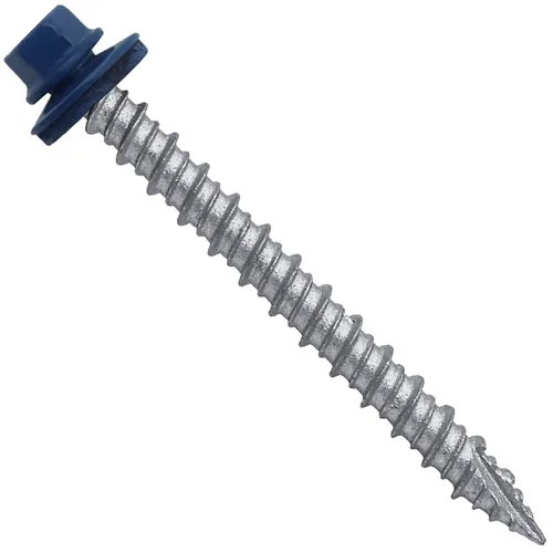 Vista 99 de Tornillos para techos de metal gris ABC 10 x 1 - Cabezal hexagonal - Arandela EPDM - Arandela de arranque automático/roscado - 1 bolsa - 250