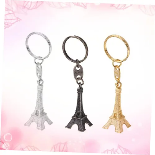 Vista 9 de Abaodam 72 Pcs Vintage Tower Keychain French Keyring Womens Backpack Purse Eiffel Tower Charms Eiffel Tower Key Holder Pogoda Key Pendant Eiffel