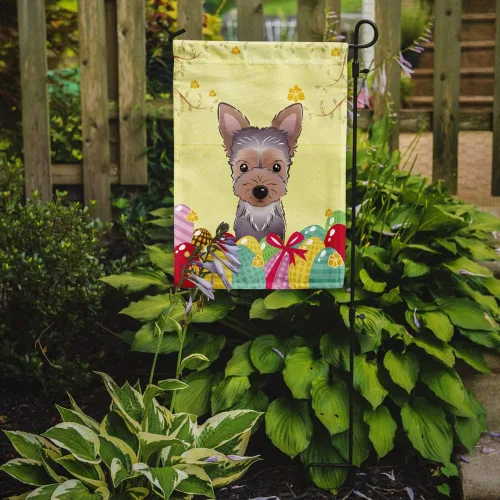 Vista 561 de Caroline's Treasures BB1923GF Bandera decorativa para jardín con diseño de Border Collie, para caza de huevos de Pascua, para jardín, jardín, patio
