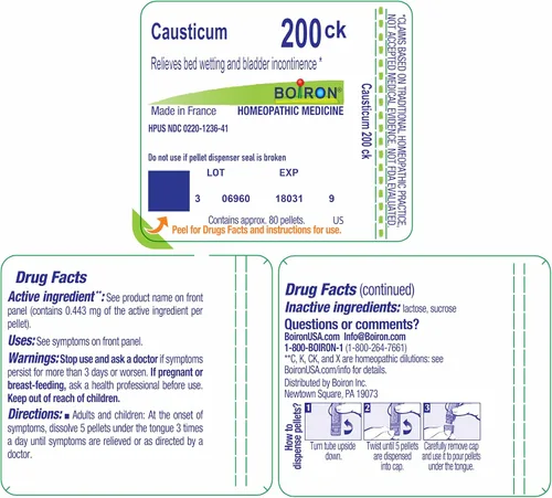 Vista 9 de Boiron Causticum 200Ck para mojar la cama y la incontinencia de la vejiga - 80 pellets Single-medicine homeopathic pellets for Bed-Wetting &