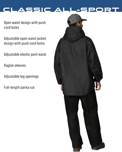 Vista 4 de FROGG TOGGS Traje de lluvia impermeable transpirable clásico de 3 capas para hombre, para todos los deportes