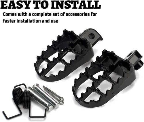 Vista 5 de XINGWU Reposapiés negro para motocross, pedales de aluminio para XR50R PW50 CRF70 TW200 KLX110 CRF50 50cc 70cc 90cc 110cc 125cc TaoTao pieza