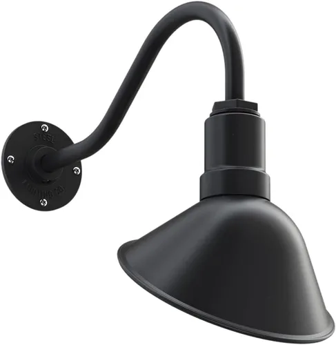 Vista 72 de Steel Lighting Co. Luz de Letrero de Tienda Venice para Pared de Acento de Restaurante al Aire Libre Cúpula de 9 pulgadas Brazo Recto de 6