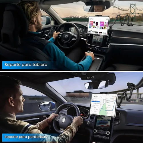 Vista 2 de Soporte de tablet para parabrisas de automóvil, brazo flexible
