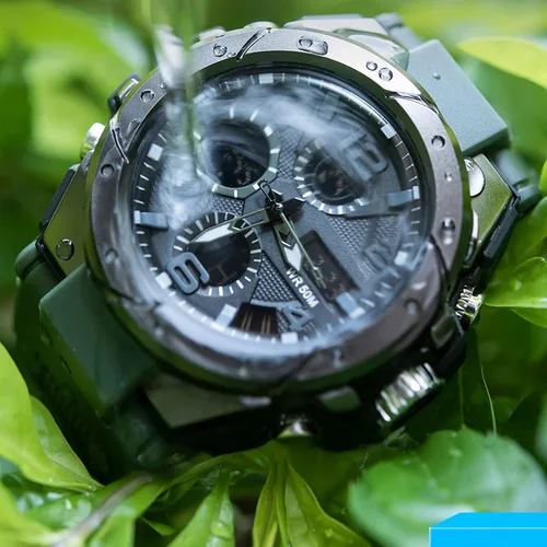 Vista 5 de findtime Relojes militares para hombre, reloj deportivo para hombre, táctico, resistente al agua, digital, deportivo, trabajo, analógico