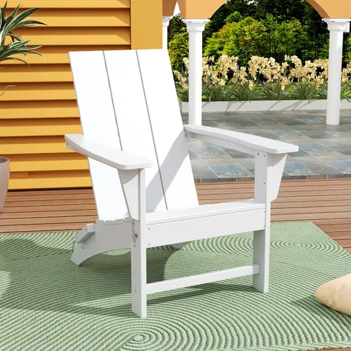 Vista 31 de WestinTrends Ashore Modern - Silla plegable Adirondack para exteriores (juego de 2), color negro
