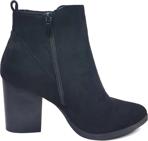 Vista 4 de TOP Moda Botines para mujer con tacón medio apilado grueso Chelsea