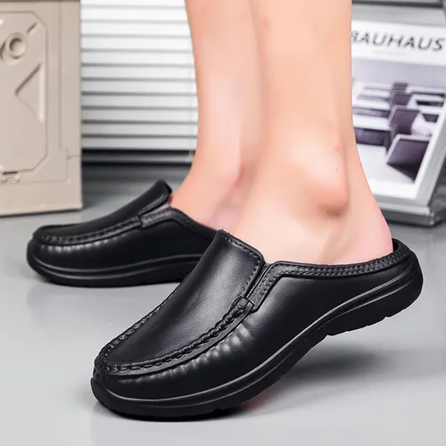 Vista 2 de Zuecos de trabajo de apoyo, zapatos ortopédicos antideslizantes para chef, enfermera, jardín, cómodas, sandalias deslizantes con cojín deslizantes