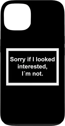 Vista 7 de Sorry if I Looked Interested, I'm not. Funny Black Phone Case for iPhone 17