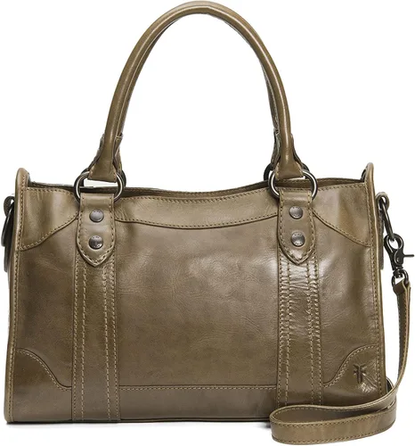 Vista 13 de Frye Melissa - Bolso de mano de piel con cremallera y correa ajustable para el hombro y asa superior