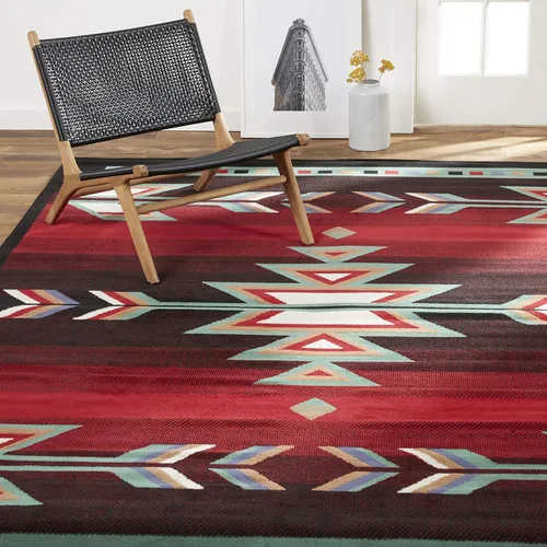Vista 12 de Home Dynamix Premium Sagrada Southwestern - Alfombra de área geométrica beige/verde, 5'2"x7'4
