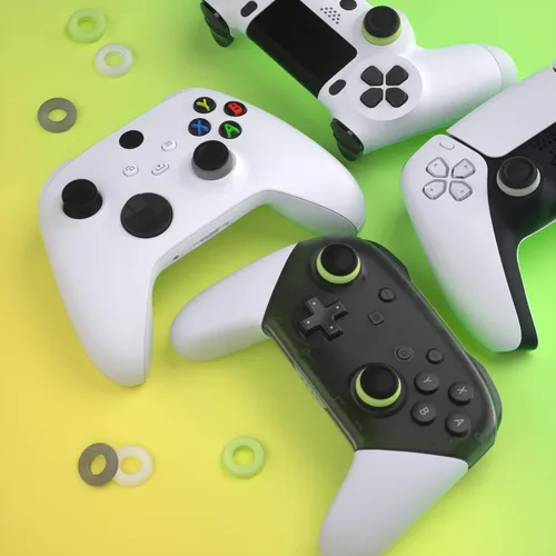 Vista 8 de PlayVital 3 Pairs Silicone Aim Assist Target Motion Control Precision Rings for ps5, for ps4, for Xbox Series XS One 360, for Switch Pro, for