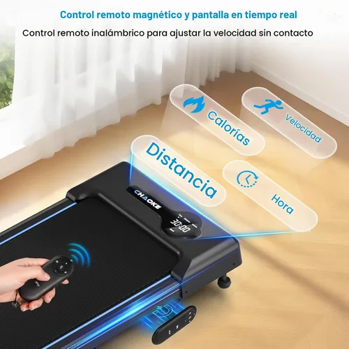 Vista 6 de CHAOKE Walking Pad Treadmill for Home, 6.2MPH Under Desk Walking Pad with 9% Incline for Office Small Spaces, 2.75HP Quiet Running Machines, Remote
