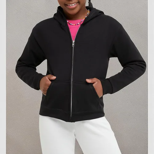 Vista 6 de Hanes Sudadera con capucha Comfortsoft Ecosmart con cremallera completa para niña
