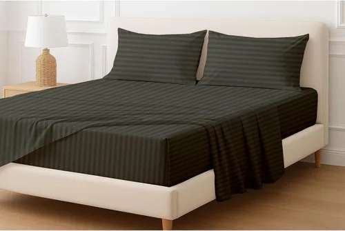 Vista 42 de Sábanas extra profundas, sábanas de algodón, 100% algodón, sábana bajera de bolsillo extra profundo de 22 pulgadas con elástico en todo el contorno