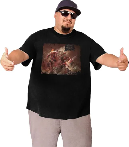 Vista 3 de GisjYoHlo Man Fat Man T Shirt Oversized Short Sleeve Cool Cotton Shirts Summer Tee