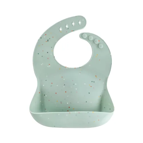 Vista 76 de Mushie - Babero de silicona para bebé, ajustable y resistente al agua (abejas) De 4 a 24 meses, lavable a máquina, correa ajustable