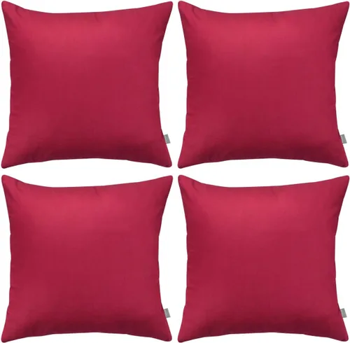 Vista 11 de Thmyo - Paquete de 4 fundas de almohada decorativas de 100 % algodón para lumbar, cómodas, sólidas, para Navidad/Halloween, fundas de cojín Blanco