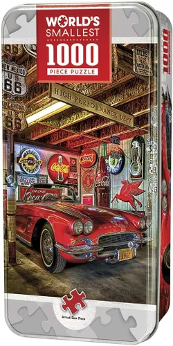 Vista 8 de Masterpieces Rompecabezas de 1000 piezas con estuche de lata coleccionable - Route 66 - 11.25"x16.75