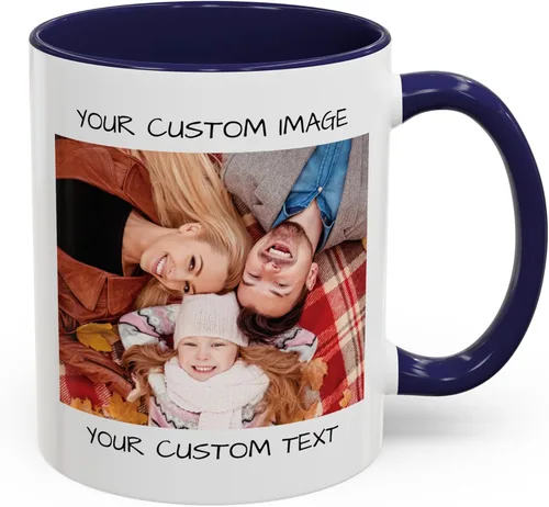 Vista 17 de Taza de café personalizada, regalo personalizado, taza de cerámica con foto, imágenes o texto, novedad de tazas personalizadas, perfecta para rojo