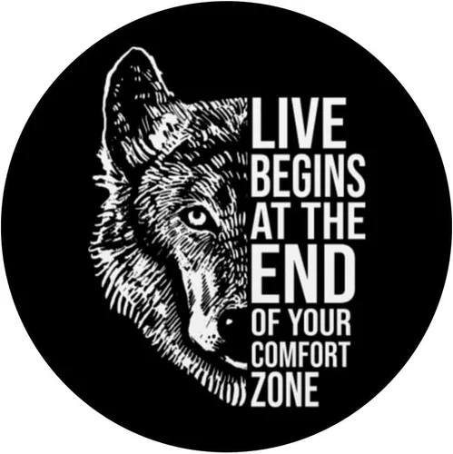 Vista 3 de Life Begins At The End Of Your Comfort Zone - Wild PopSockets Swappable PopGrip