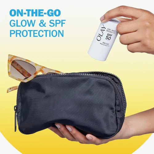 Vista 8 de Olay Glow & Protect - Protector solar facial SPF 50, sin fragancia, 0.5 onzas (0.49 oz), protector solar con acabado rocío con SPF 50 protector