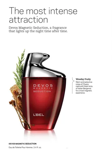 Vista 2 de DEVOS MAGNETIC SEDUCTION by L'Bel Cologne EAU DE TOILETTE Pour Homme fragancia 3.4 oz (3.4 onzas)