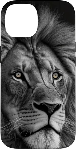 Vista 4 de Funda de retrato oscuro con cara de león para iPhone 16