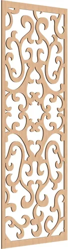 Vista 118 de 9 3/8 pulgadas de ancho x 24 3/8 pulgadas de alto x 1/4 de alto Smithfield paneles de pared de madera con calado, abedul