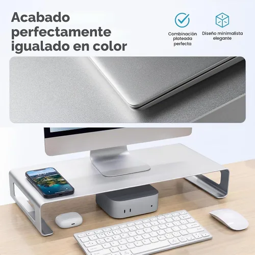 Vista 5 de Soporte elevador para monitor de computadora para escritorio, elevador