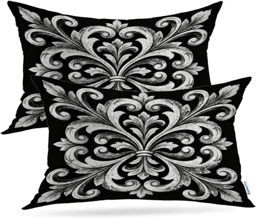 Vista 83 de Batmerry Fundas de almohada de bosque de arce otoñal, casas de sillas de madera, hojas amarillas, fundas de almohada decorativas, impresión digital
