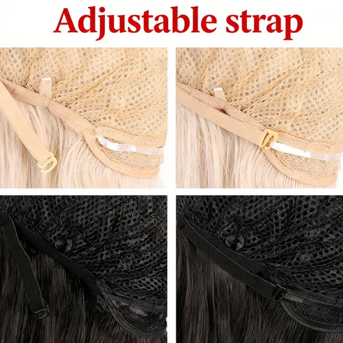 Vista 5 de MapofBeauty Peluca de 24 Pulgadas60 cm Encantadora de Fibra Sintética Ondulada de Flecos Laterales Para Mujer para Fiesta, Anime, Cosplay