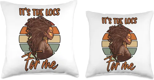 Vista 3 de Locs Afro Dreadlocks Love Natural Beauty Hair It's the Locs for Me Afro Hair - Almohada negra americana africana, 16 x 16 pulgadas, multicolor