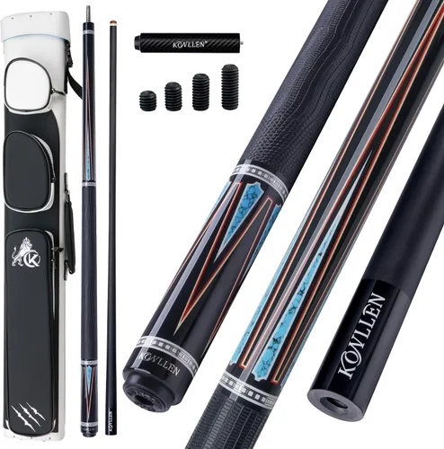 Vista 10 de KONLLEN Carbon Fiber Pool Cue 2.0 – 58" Low Deflection Performance Cue for Improved Accuracy & Consistency, 12.5mm Tip, Pro Taper