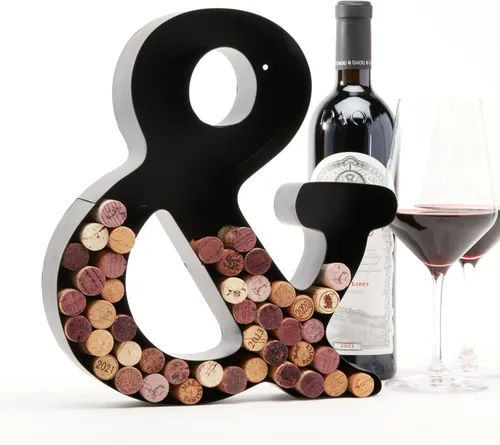 Vista 32 de Soporte de corcho con letra de vino (C) Arte decorativo de pared
