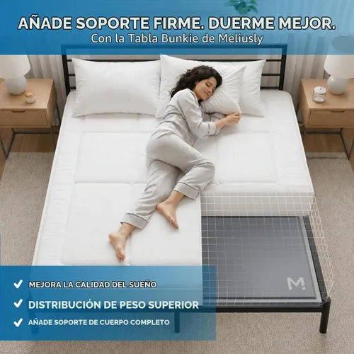 Vista 7 de Meliusly Premium 10mm Base para Cama Individual 2-Pack (96,5x190,5 cm) Diseño de Tablero de Cama de Perfil Bajo con Patente Pendiente - Bases