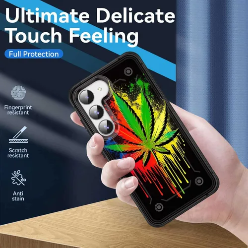 Vista 7 de Funda para Galaxy S23, resistente de doble capa de policarbonato duro y silicona suave, resistente a prueba de golpes, funda protectora para Samsung