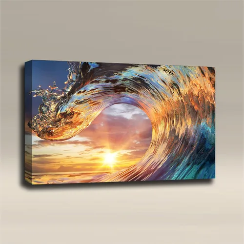 Vista 6 de Panel de arte acústico para pared: temas de fotos de la naturaleza - Tamaño: 36"x24"x2