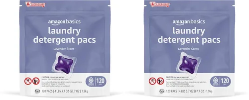 Vista 10 de Amazon Basics - Cápsulas de detergente para ropa, aroma a lavanda, 120 unidades (Nuevo empaque)